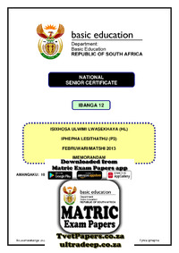 IsiXhosa HL P3 Feb-March 2013 Memo.pdf